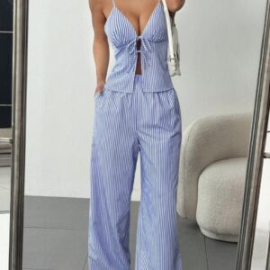 Conjunto a rayas de dos piezas