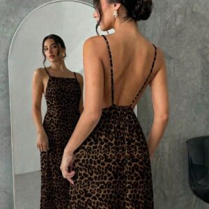 Vestido largo de espalda descubierta