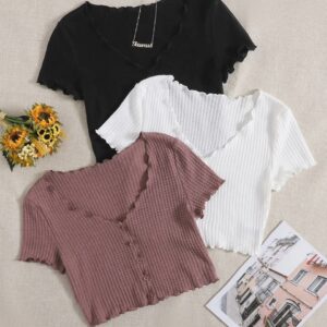 Camiseta ajustada con botones delanteros