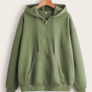 Sudadera lisa con capucha
