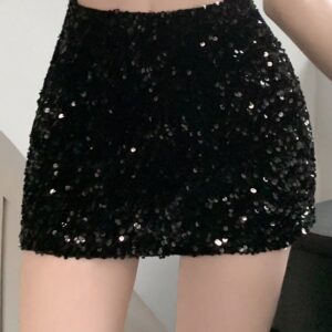 Falda corta de lentejuelas