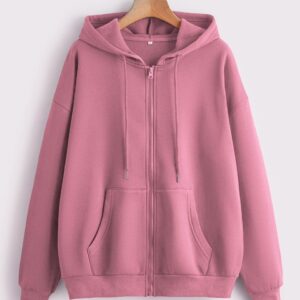 Sudadera lisa con capucha