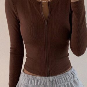 Sudadera ajustada con zíper